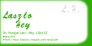 laszlo hey business card
