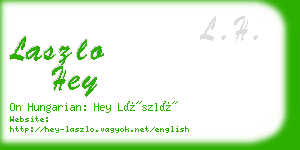 laszlo hey business card